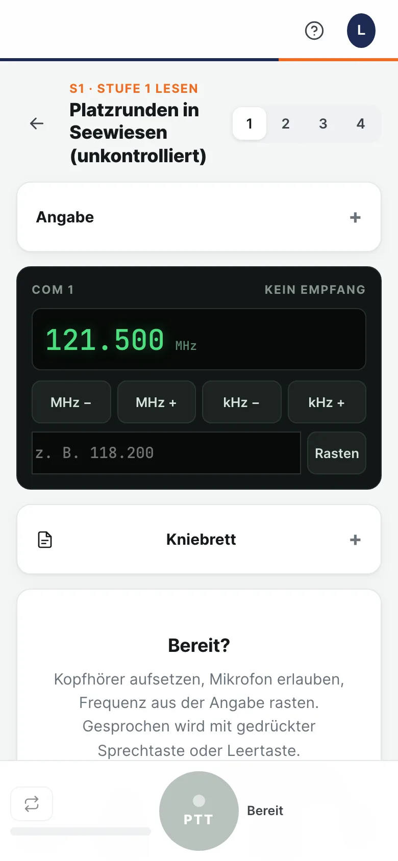 Üben am Handy